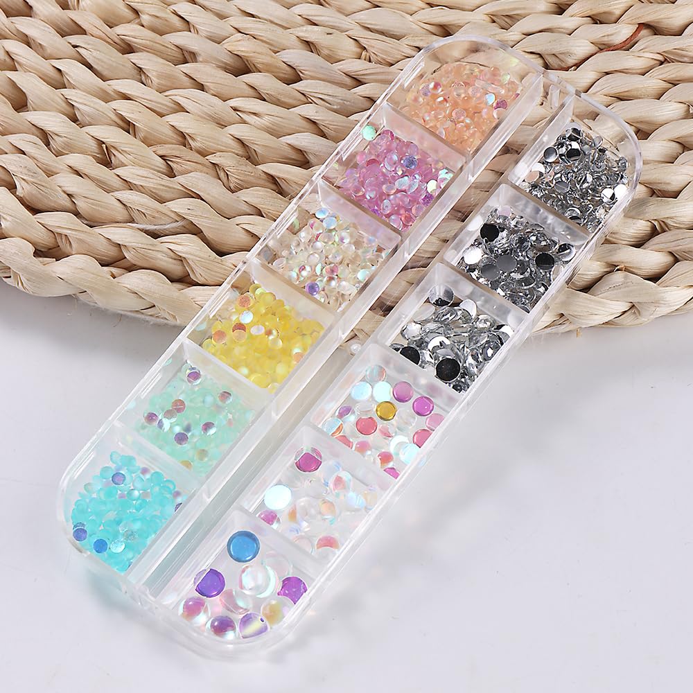 Amazon.co.jp: 1ボックス クリア カラフル キラキラ ラインストーン