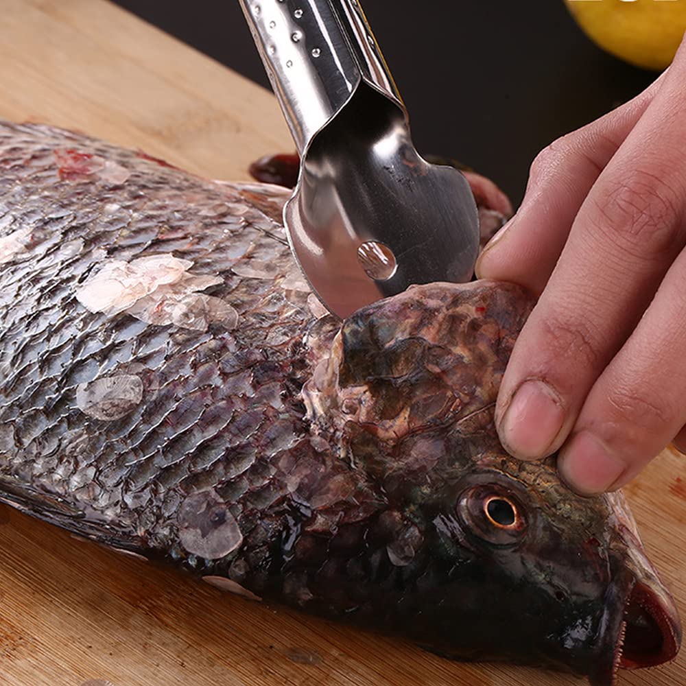 Raschietto Per Squame Pesce In Acciaio Inossidabile - Strumento Da Cucina Per Pulire Il Pesce - Foto 12