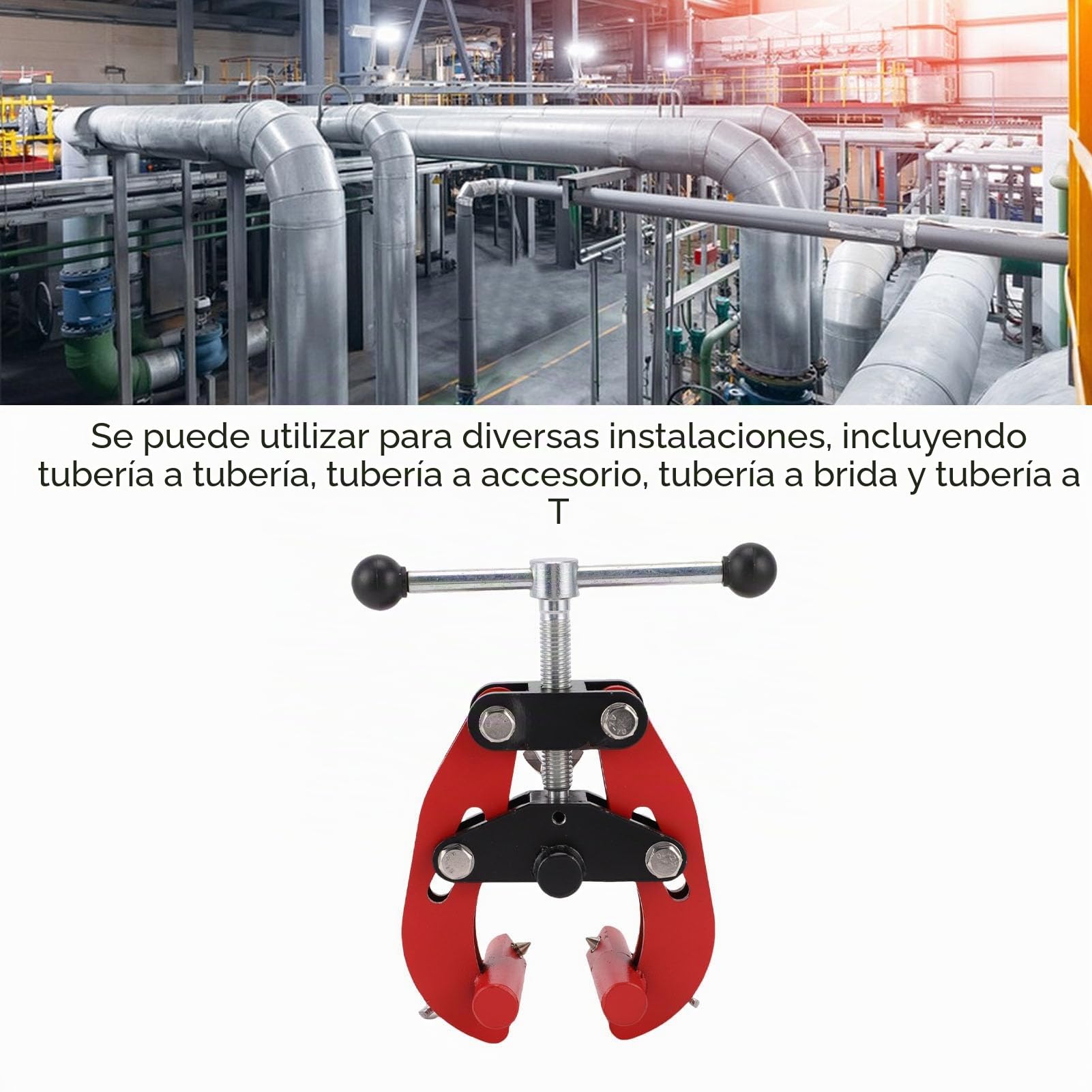 Denash Abrazadera de Alineación de Tuberías para Tuberías de 1 a 2,5 Pulgadas, Herramienta de Soldadura de Acero Al Carbono Resistente con Diseño Ergonómico, Palanca de Acción Rápida