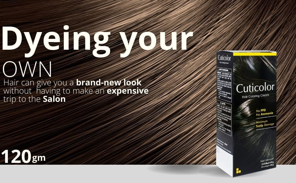 besthaircolourCuticolor Permanent Hair Color Cream (Black)120gm