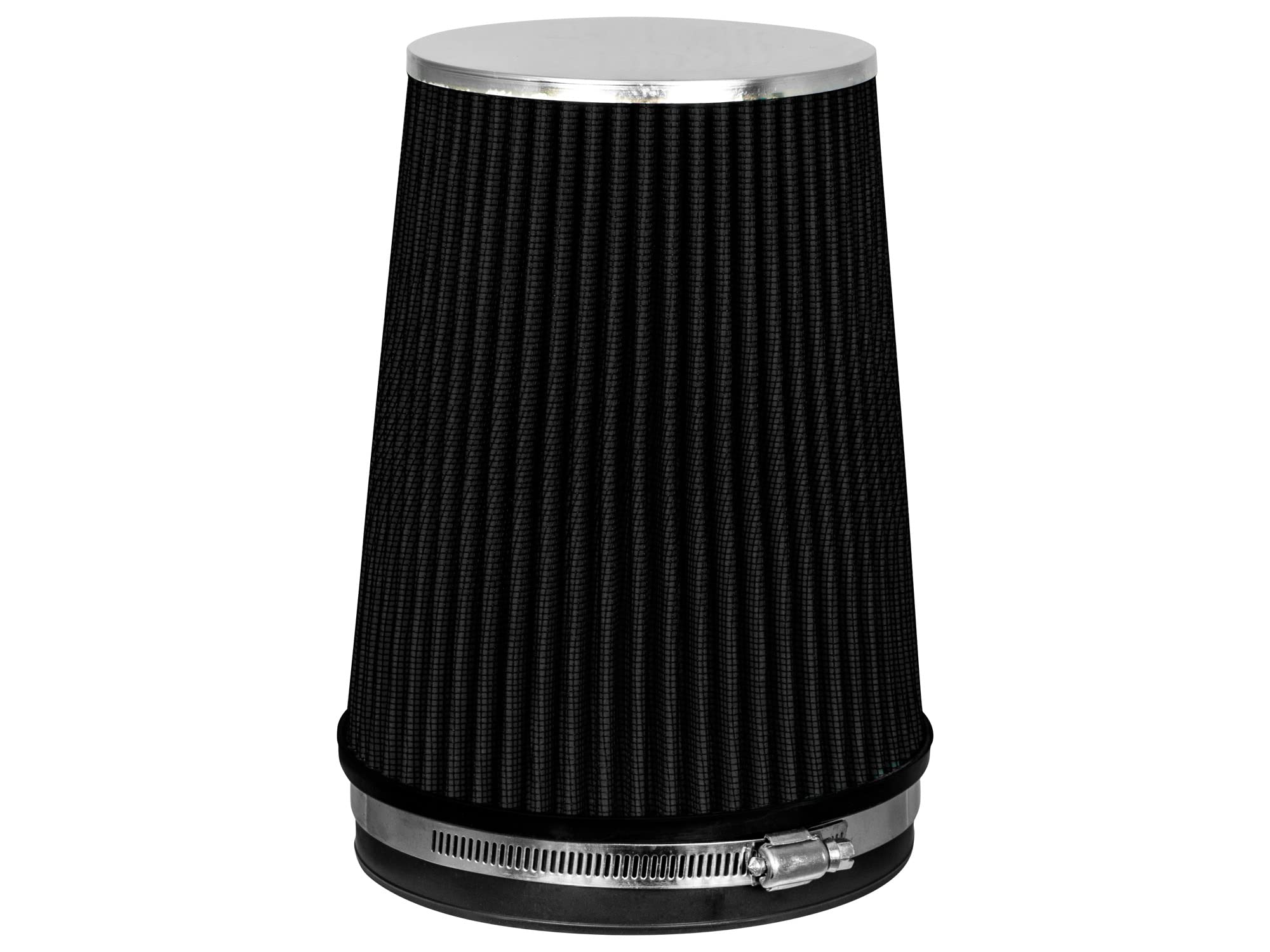 BLACK 6" 152 mm Inlet Truck Cold Air Cone Replacement Performance Washable Clamp-On Dry Air Filter (8" Tall)