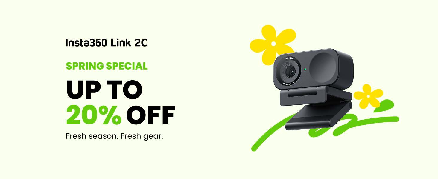 Amazon.com: Insta360 Link 2C - 4K Webcam for PC/Mac, 1/2