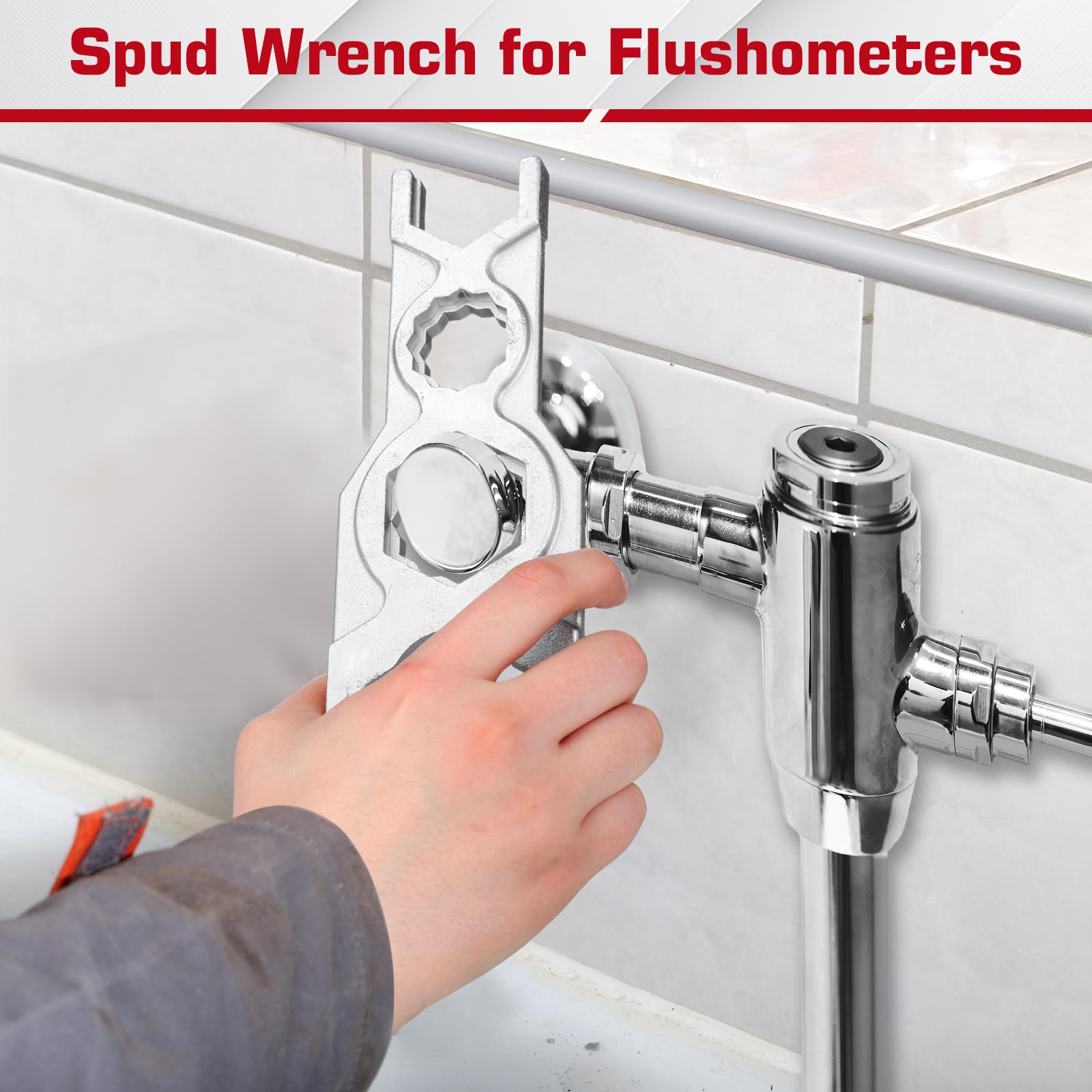 Yaocom Llave de válvula de descarga ergonómica de 7-3/4 para reparar e instalar flusómetros con mandíbula suave para evitar daños por cromo