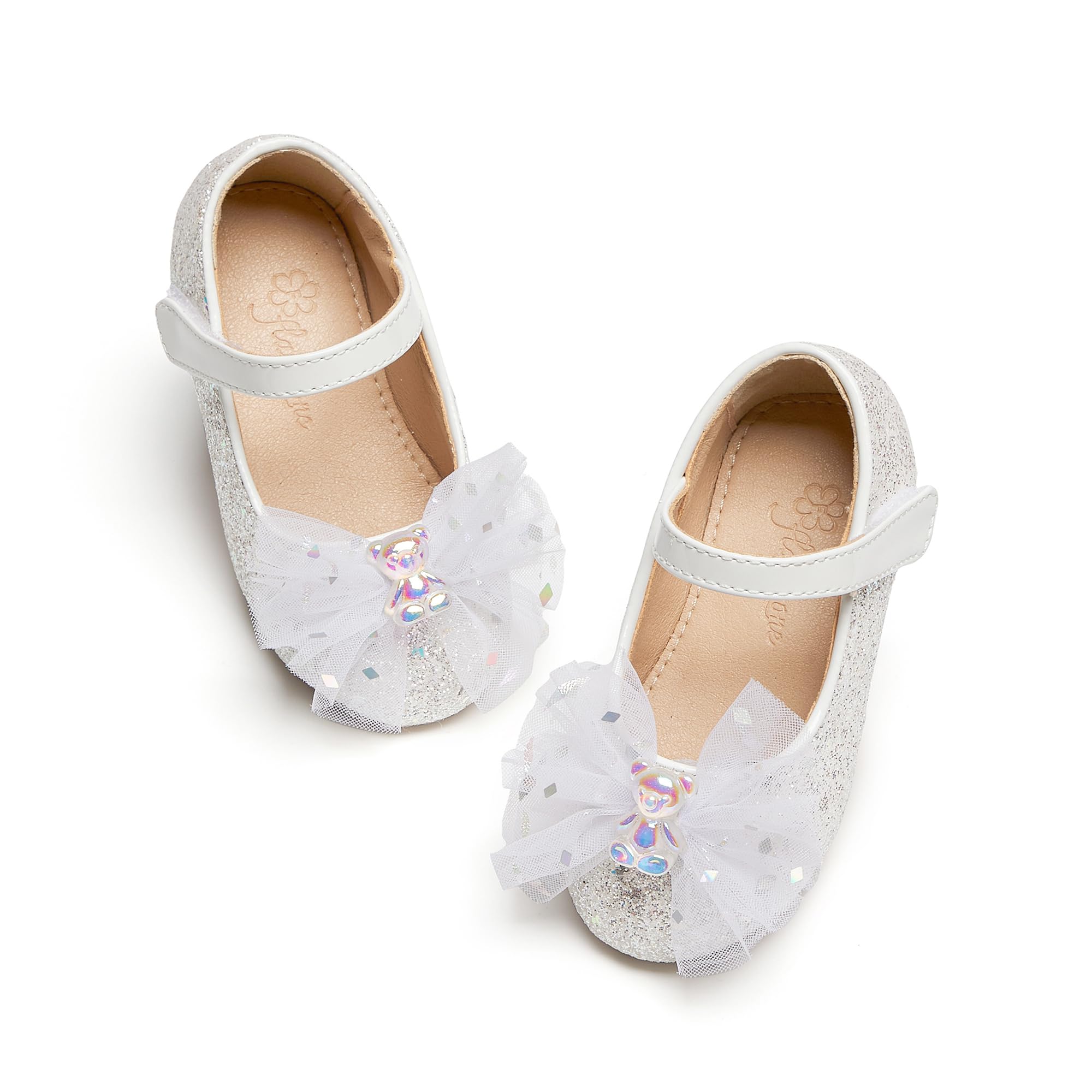 Flaryzone Toddler/Little Girls' Ballerina Flat Mary Jane Princess Dress Shoes - Wedding School Party