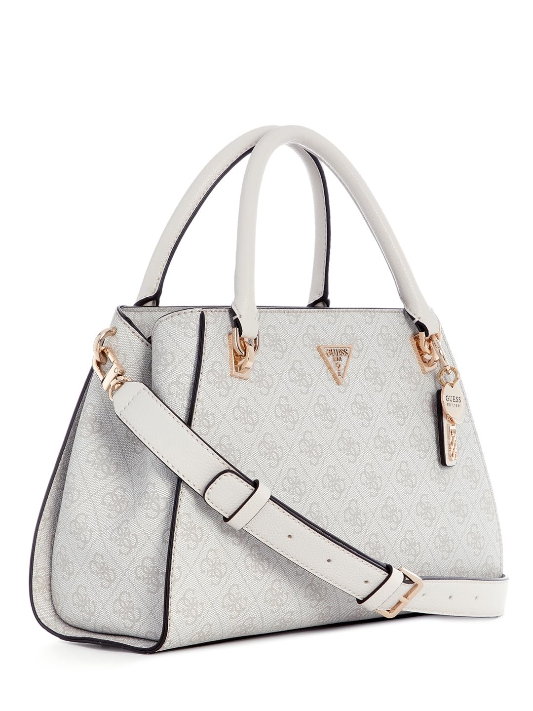 GUESS borsetta borsa a tracolla Noelle II Luxury Satchel Bone Logo beige