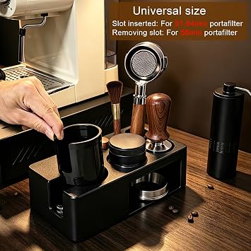 Espresso Tamping Station,Multifunctional Tamping Station,Non-Slip Tamper Station,Espresso Station fit for Storage 51-58mm Tamper Distributor Portafilter,ABS Tamper Holder,Coffee Portafilter Holder
