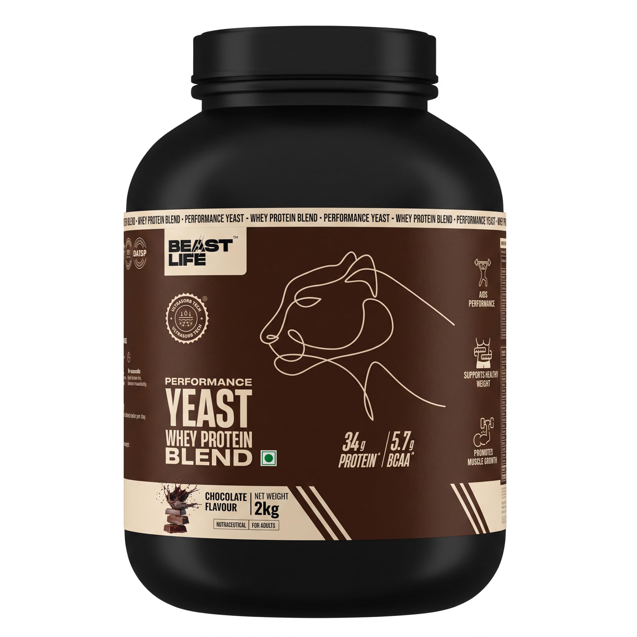 BeastLife Performance Yeast Whey Blend | 34g Protein | 5.7g BCAA | 1Kg | Cold Coffee | Muscle Growth & Recovery | Easy to Digest with Ultrasorb Tech | Smooth & Easy to Mix | Contains Whey Protein Concentrate & Yeast Protein — Amazon image 12