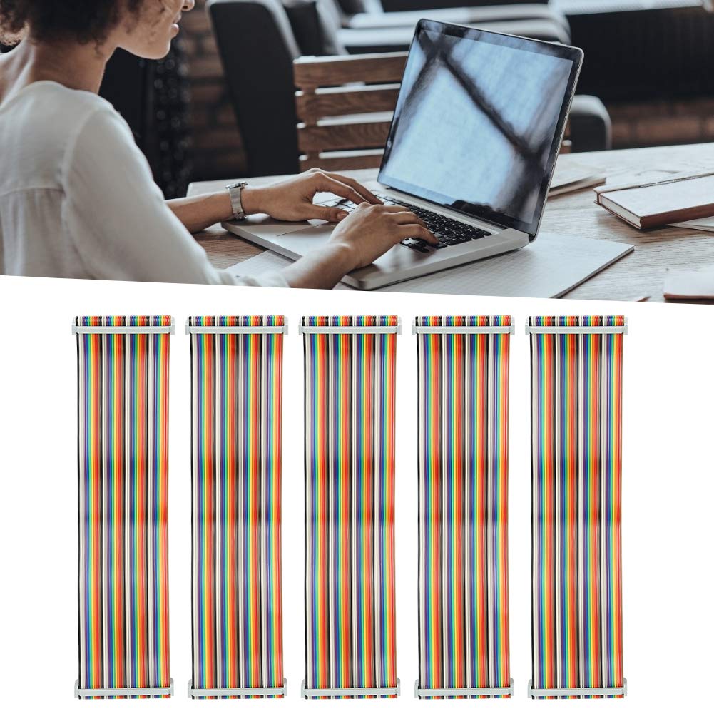 Cable GPIO de 5 piezas para hembra a hembra de 40 pines, línea de alambre, accesorios de computadora, 20 cm(De mujer a mujer)