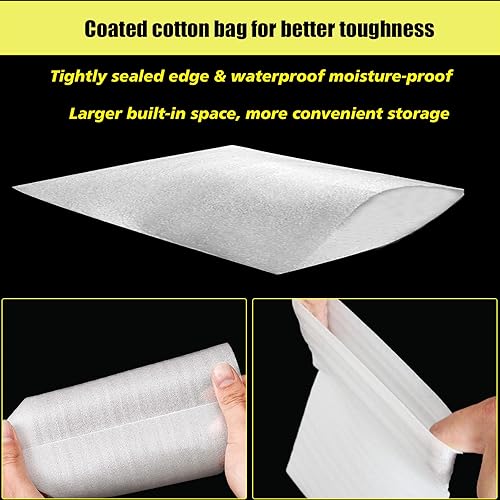 Miniatura 4 de Bolsas de espuma acolchada de 8'' x 10'', 50 piezas de suministros de amortiguación para mudanzas, bolsas de espuma que protegen artículos frágiles,