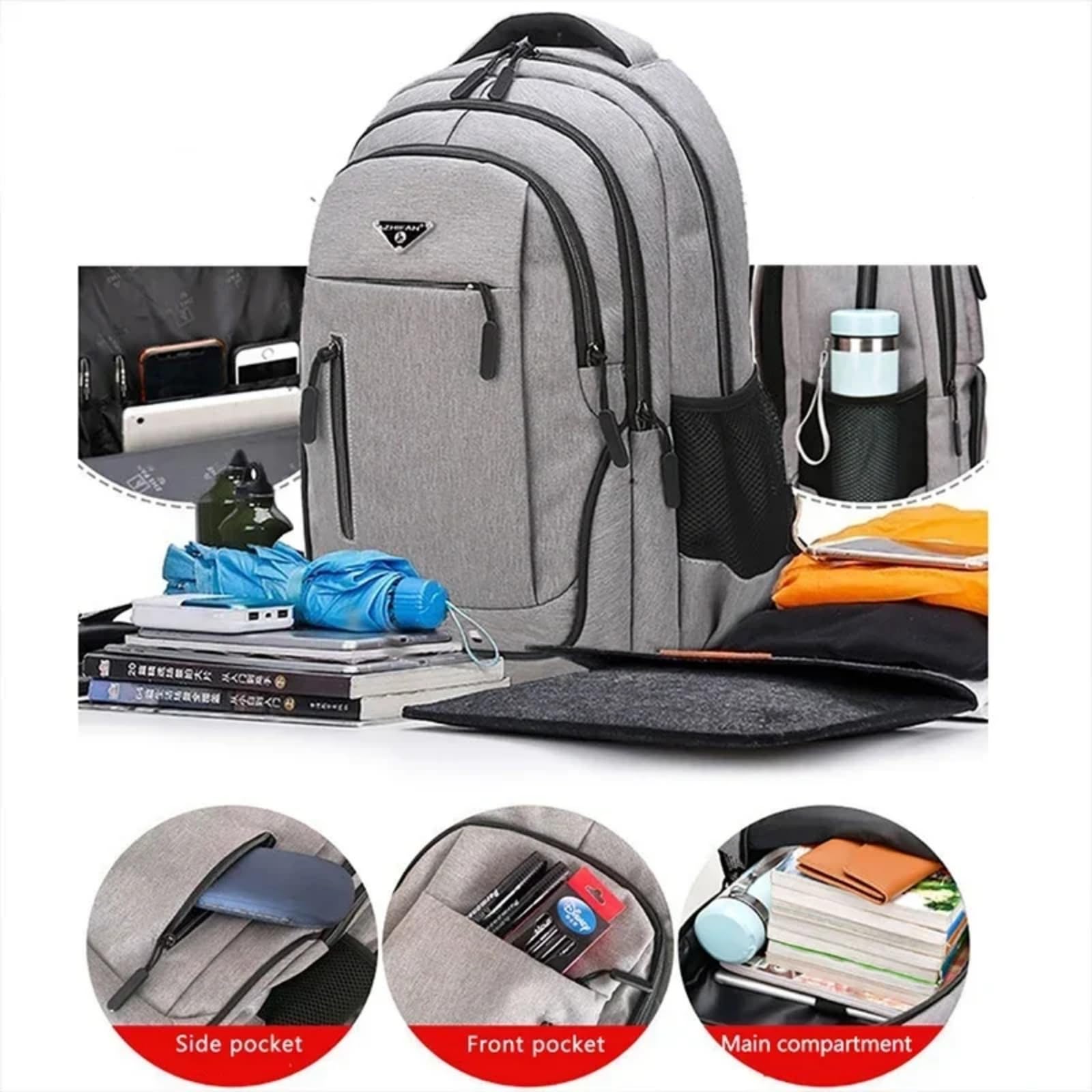 Mochila escolar Zaino Per Laptop Di Grande Capacità, Da 15,6 Pollici L'uso Giornaliero Viaggio Scolastico Degli Studenti Universitari Adolescenti-darkgray-s-47x33x17cm