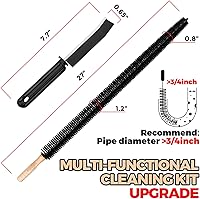 Vista 7 de Holikme Kit de limpiador de ventilación para secadora, paquete de 2 – Suministros de limpieza para el hogar, cepillo de bobina larga y flexible