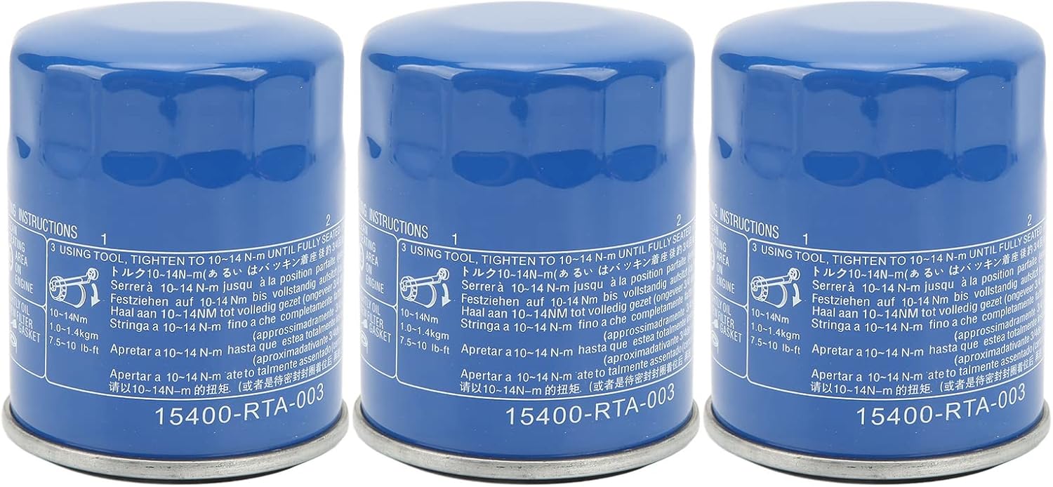 Oil Cleaner, 3pcs Oil Filters Metal Stable High Efficiency