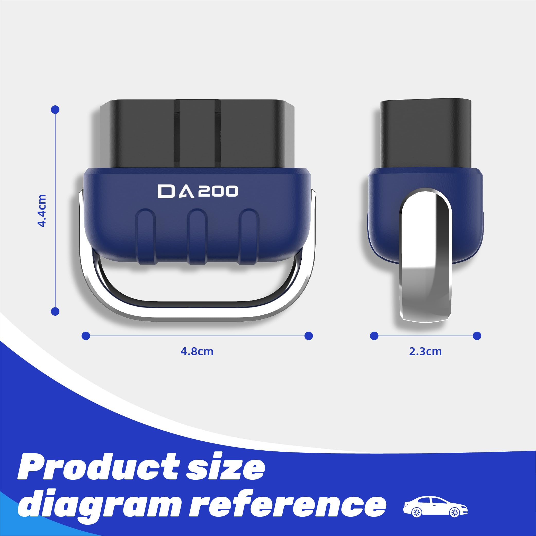 Valise Diagnostic Auto OBD2 pour Citroen eMehari Jumpy SpaceTourer, 10 Langues OBD2 Effacement des Codes d'erreur et Diagnostic Uniquement, Aucune reprogrammation