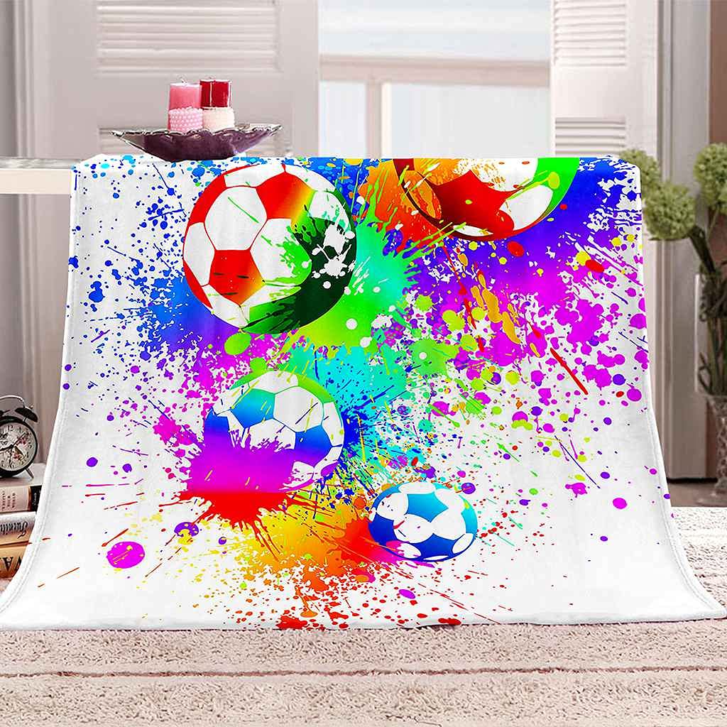 Plaid football 150x200cm idée cadeau pour passionné de sport