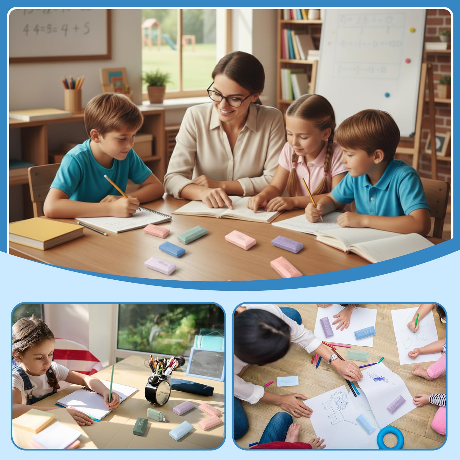 Mini-Korrekturbänder, Weiß, 6 m, einfach zu verwenden für Schule, Büro, Notizen, Tagebuch, Geschenk (Bandbreite 0,5 cm, bunt, 150 Stück)