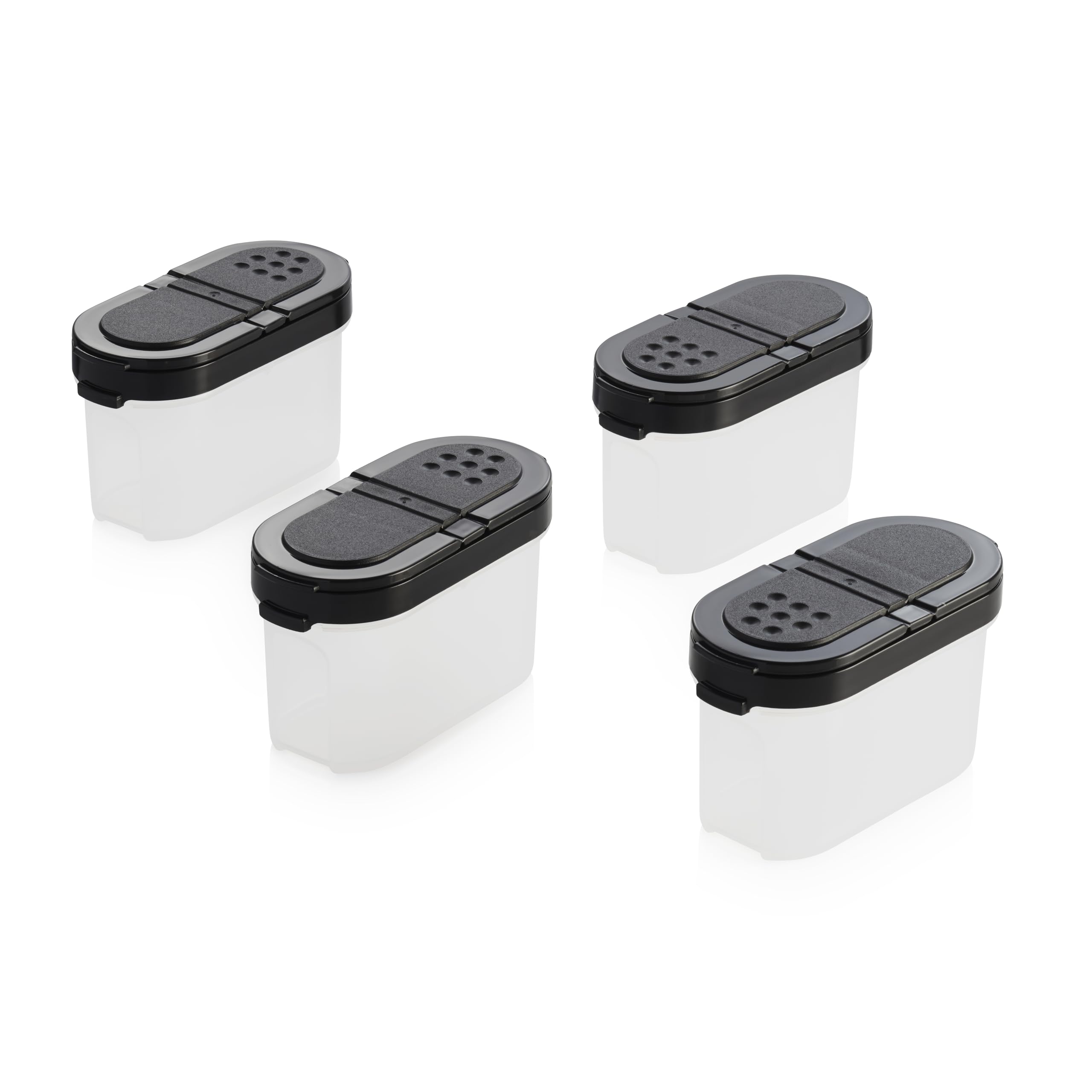Tupperware Lot de 4 petits shakers à épices pour garder les herbes sèches et les épices fraîches, sans BPA, passe au lave-vaisselle