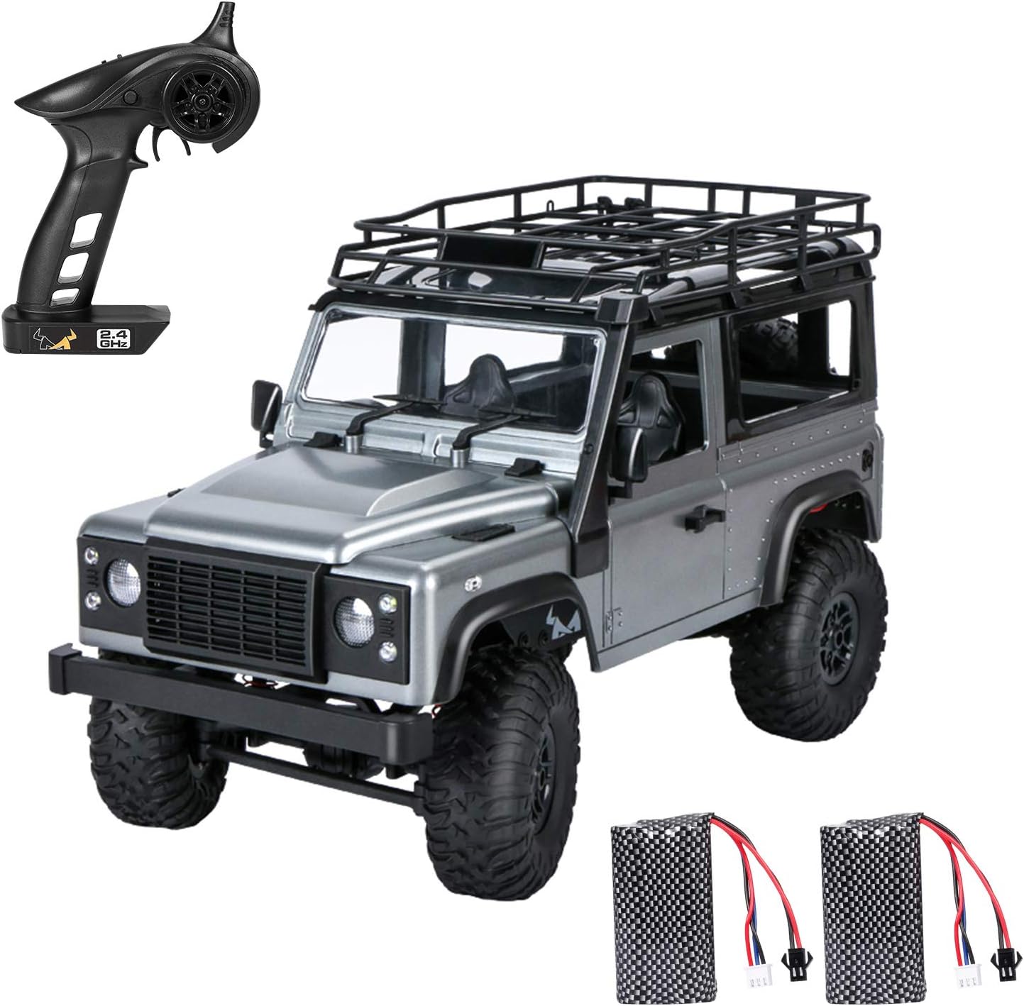 – Goolsky RC Car Off-Road Truck 2.4G 1/12 4WD RTR Crawler Vehicle Models MN 99s 2 Battery