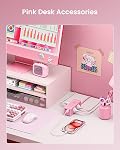 La barre rose,HONIZER 1080J Strip de puissance de protecteur de surpression avec 6ft Cordon d'extension rose,6 Sorties & 3 USB Ports (1 USB-C), Mignon, Mont mural pour les accessoires de bureau de dorme de bureau à domicile, Blush Boost