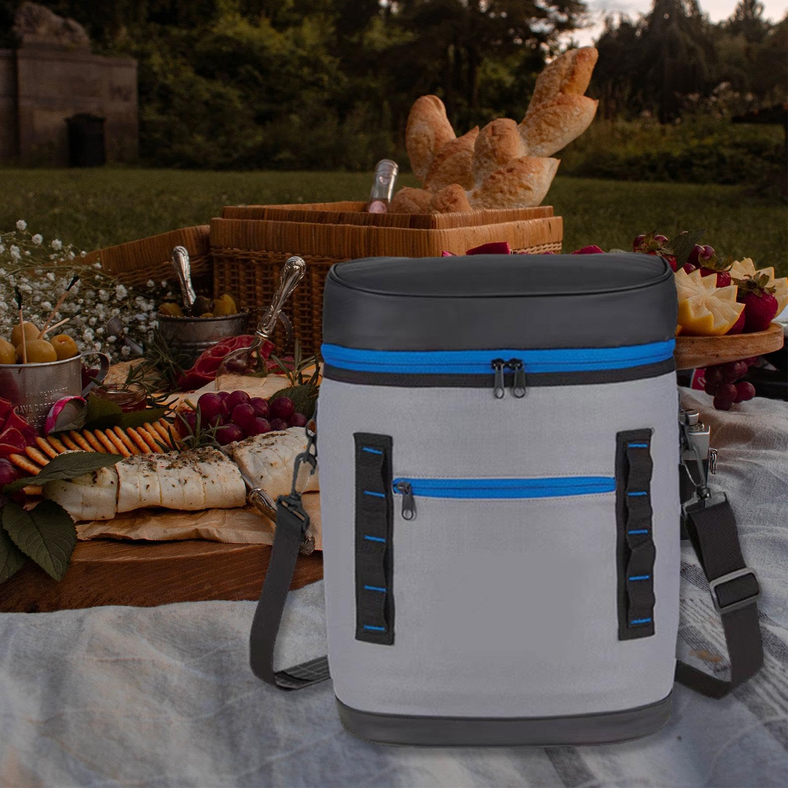 Amazon | MotiveTech アウトドアピクニックバッグ、食品保存、大容量