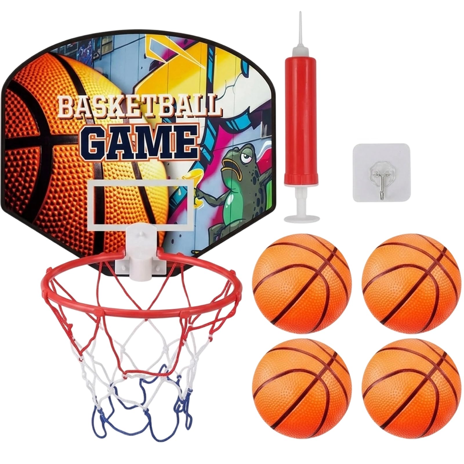 8 Piece Set Mini Basketball Hoop, Mini Basketball, Basketball Hoop, Complete and Fun for Home Recreation Lovers and Office Entertainment Seekers