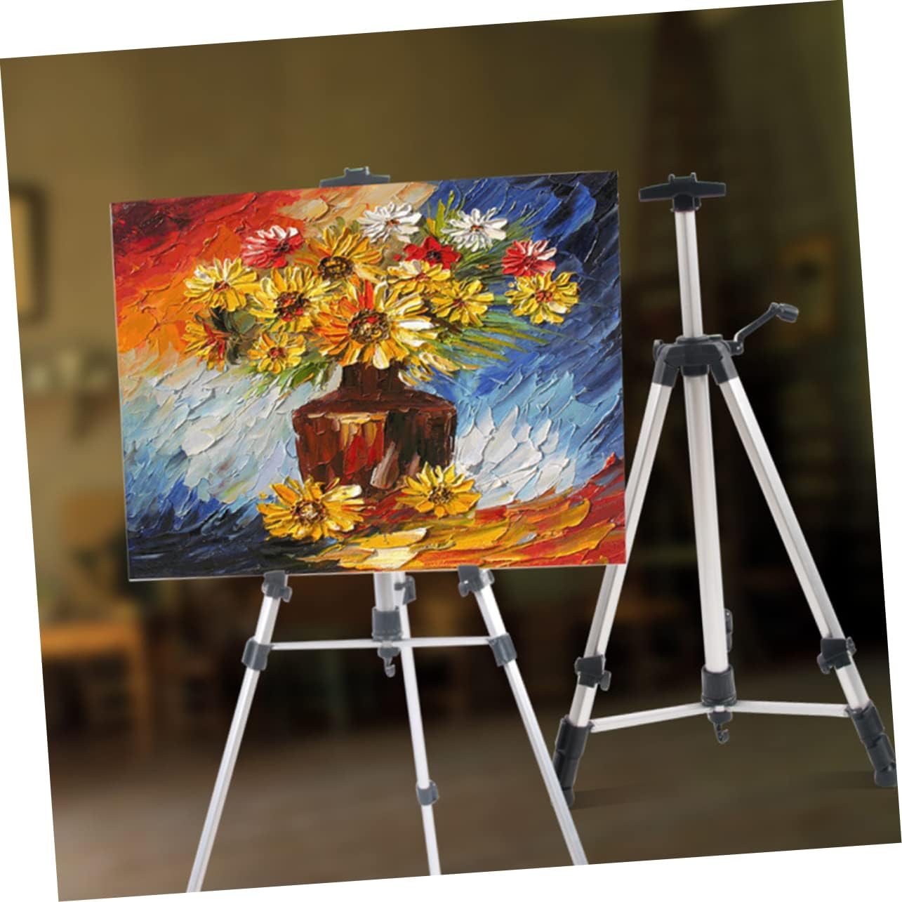 Folding Tripod Easel Display Stand Adjustable Height Drawing Stand with Storage Bag for Artists for Outdoor Painting Classroom Use and Displaying Artwork