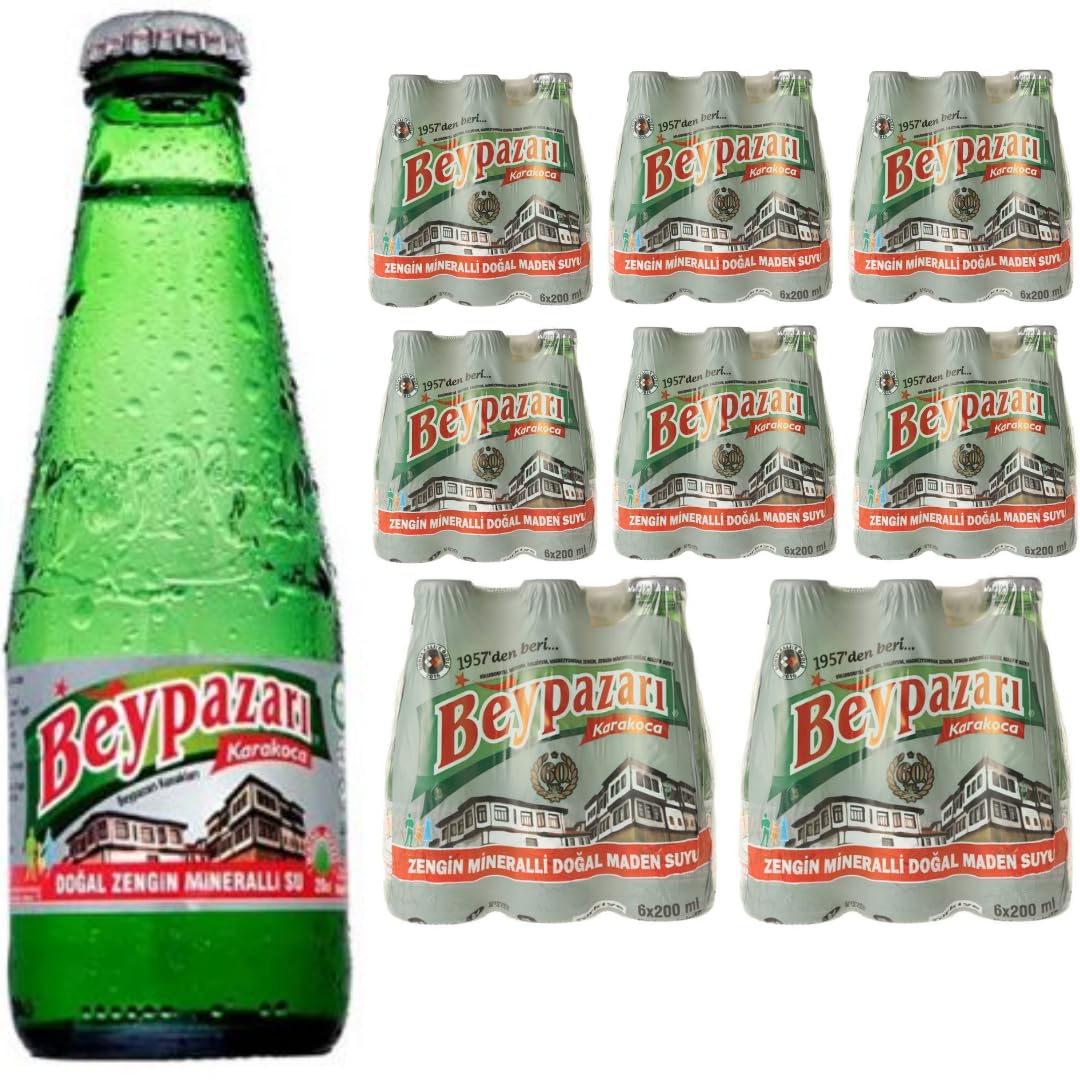 Mit Pufai Grocery, Natürliches Mineralwasser, reichhaltiges Mineralwasser mit Bikarbonat und Natrium 200 Milliliter x 48 Flaschen