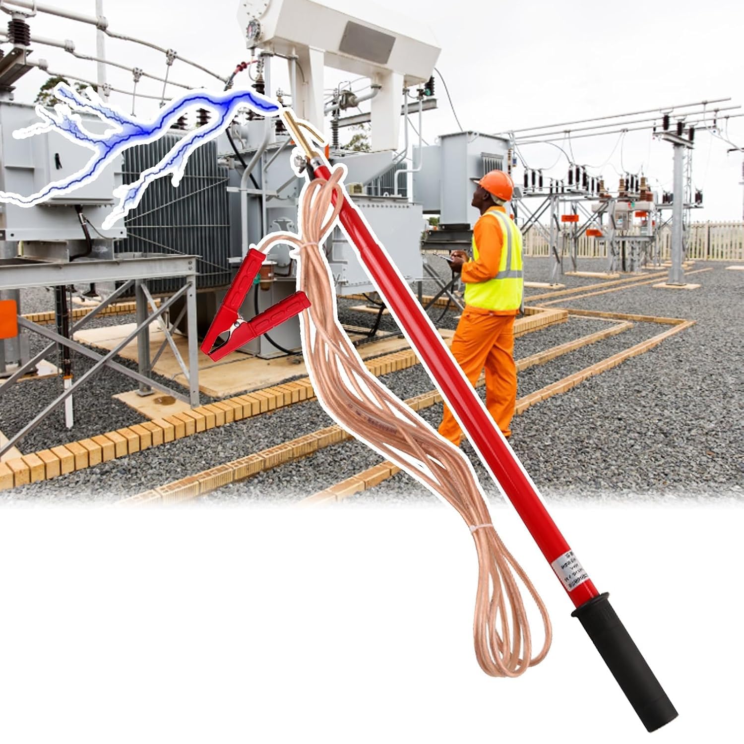 LXXW Drążek wyładowczy Drążek wyładowczy, pręt z żywicy epoksydowej wysokiego napięcia(10 kV - 1m (2 Sections))