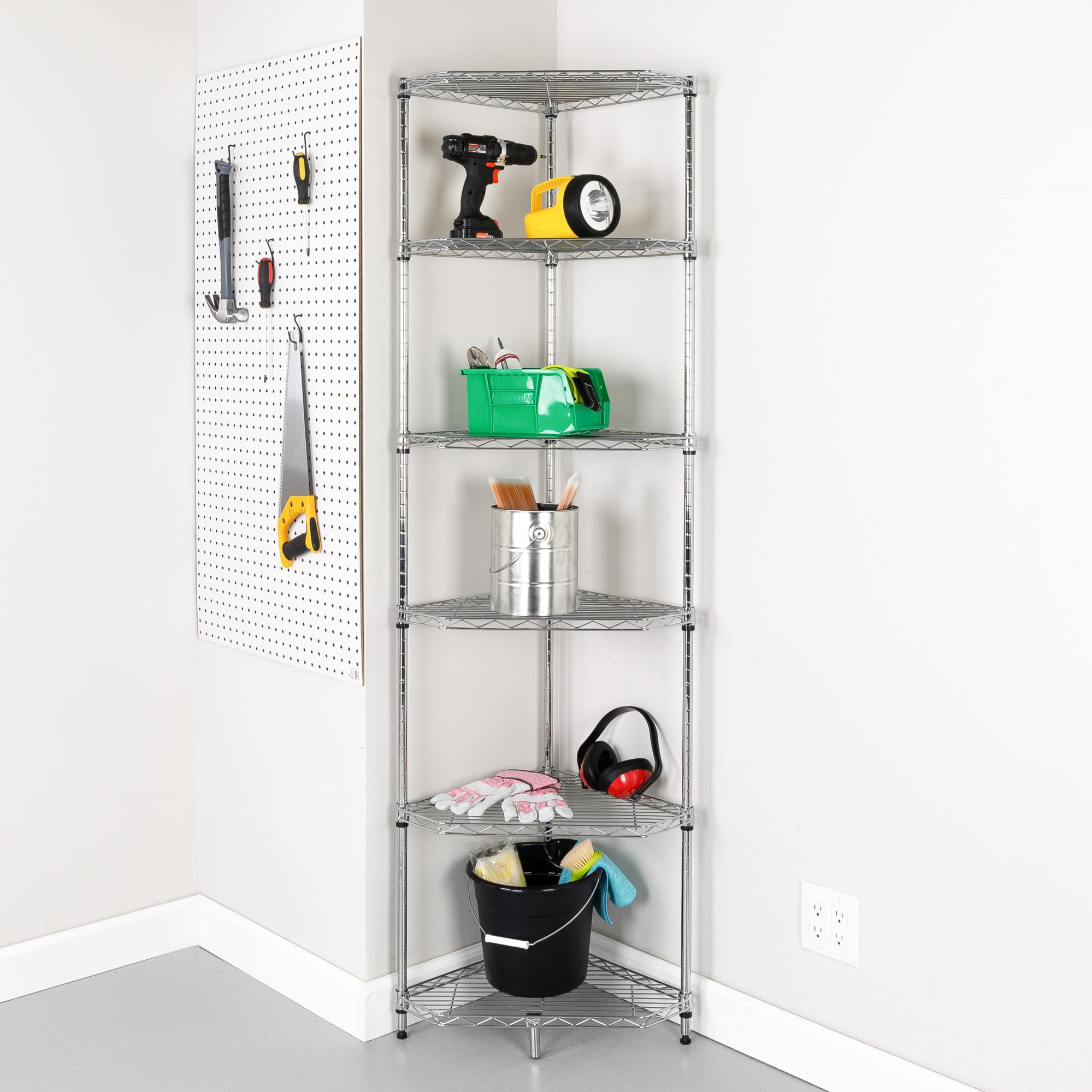 Amazon.com: Honey-Can Do 6-Tier Compact Triangle Corner Shelf