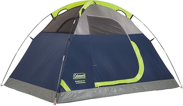 Coleman Sundome Camping Tent with Rainfly, 2/3/4/6 Person Tent Sets Up in 10 Mins, Weatherproof Shelter for Camping, Festivals, Backyard, Sleepovers, More
