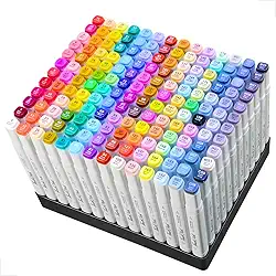 Kit caneta touch Marker 120 Cores para pintar bobbie goods estilo marcadores ohuhu canetinha chen rui de Colorir (Zabinno®)