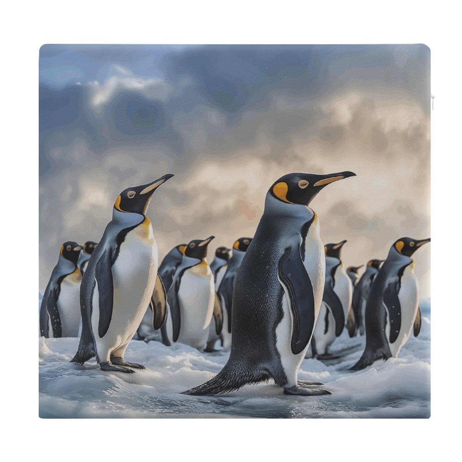 Adfgyerh Style Sea Penguin Cushions Memory Foam For Adults, Seat Cushion Chair Pads Soft, Square Pillows For Dining, Kitchen, Office, Patio Chairs