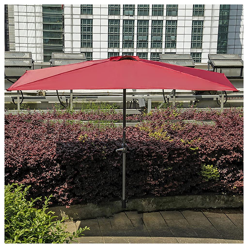 Demi-parasol haut de gamme vert 250cm structure hardcore pour patio - 8