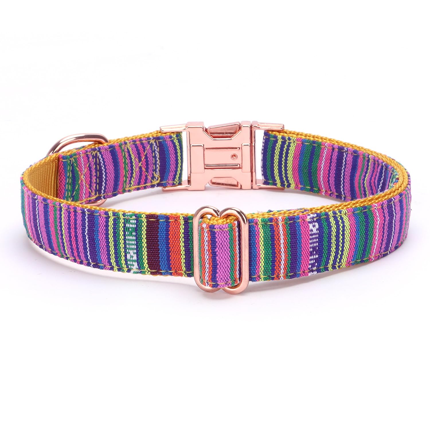 haoyueer Multi-Colored Stripe Dog Collar - Image 2