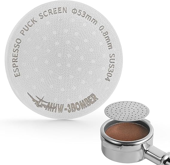MHW-3BOMBER Puck Screen Set 58,5mm - Wiederverwendbare Espresso Metallfilter 0,2mm & 0,8mm