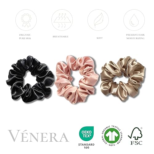 Miniatura 2 de Coleteros de seda de morera 100% pura de 22 momme (azul, blanco, rosa)