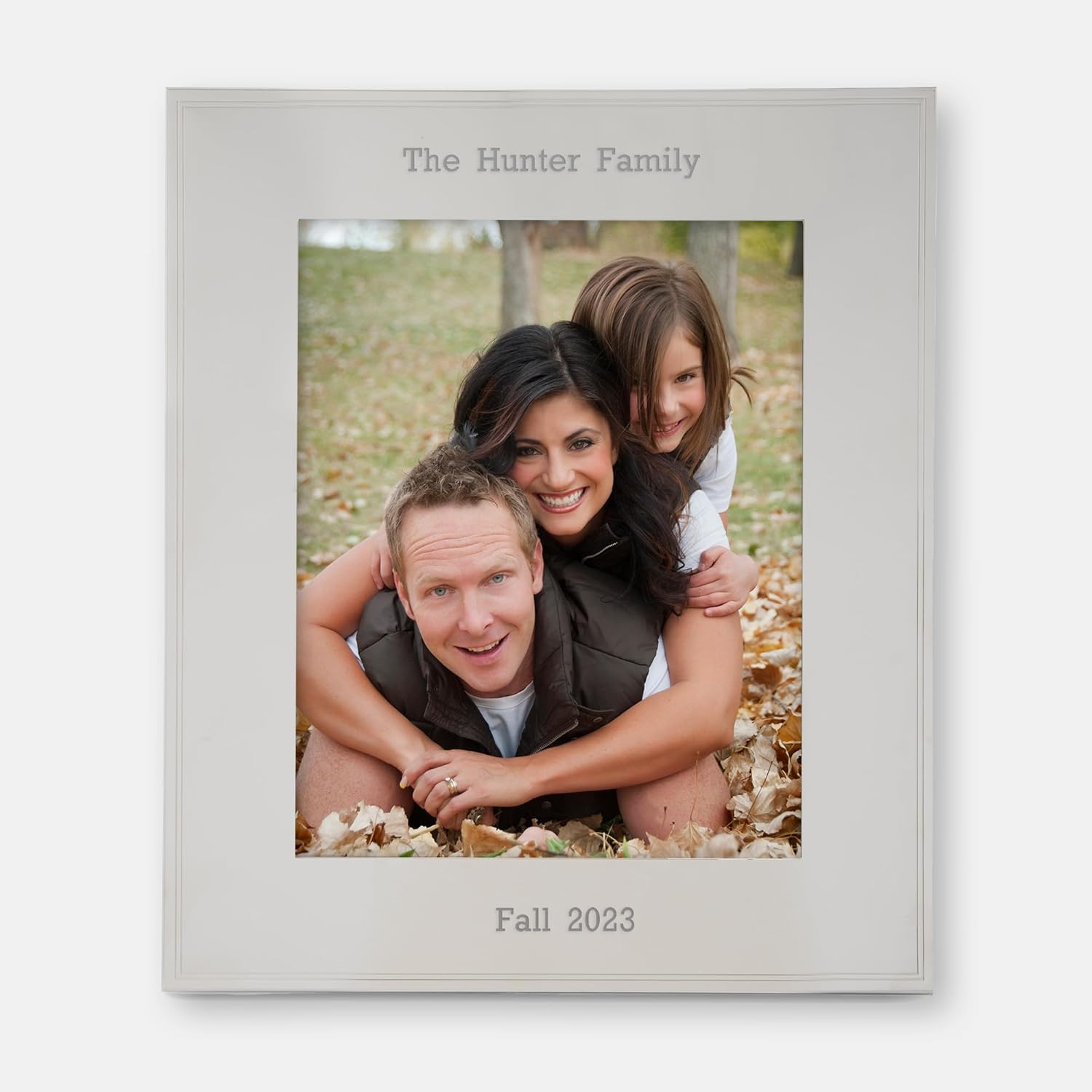 THINGS REMEMBERED Engraved Personalized Tremont Silver 8x10 Vertical Portrait Picture Frame (Free Customization)