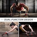 Istara 2-In-1 Ab Roller Wheel Push up Bars Multifunctional Workout Exercise Equipment with Resistance Bands, Perfect Home Gym Equipment for Men Women Abdominal Exercise gallery image