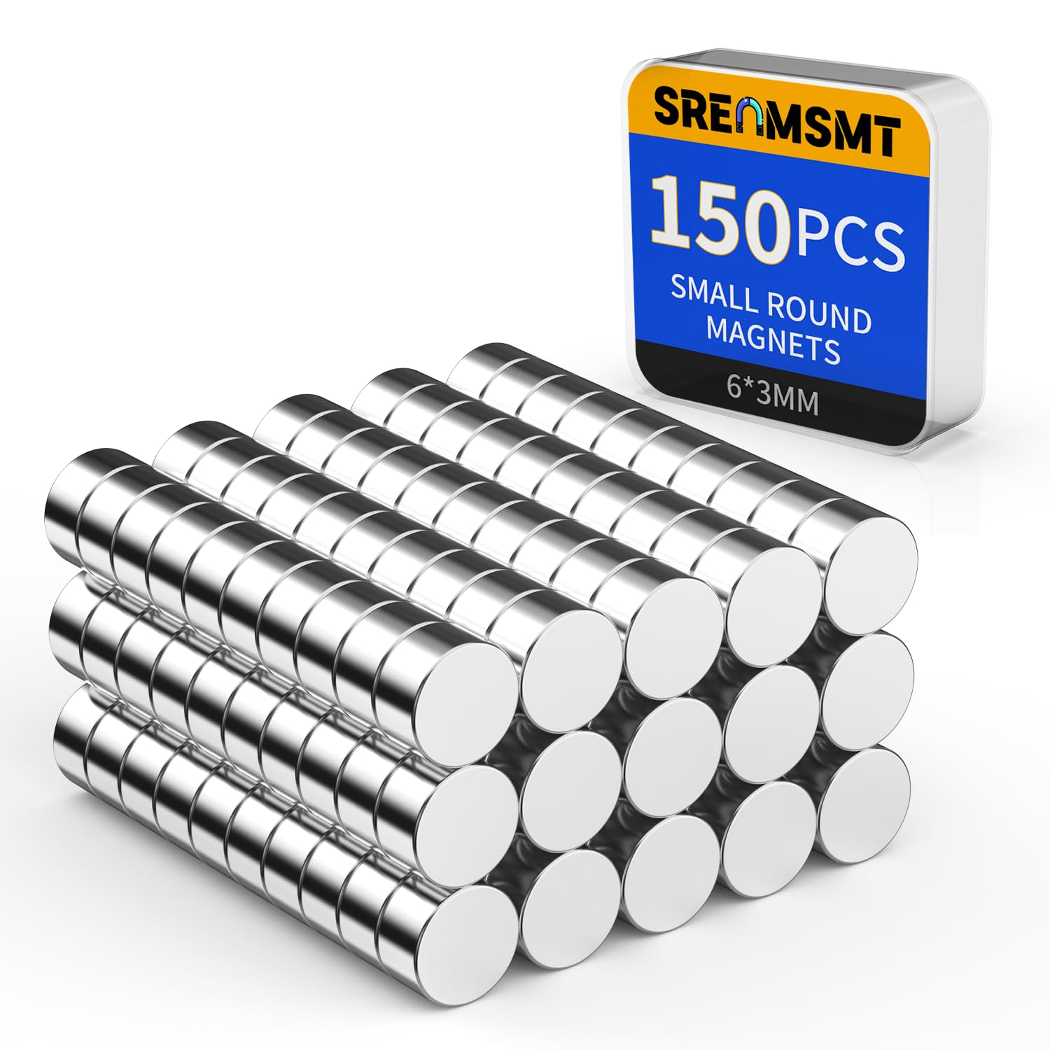 Round Magnets, 6x3mm Neodymium Magnet for Crafts, 150 Pack