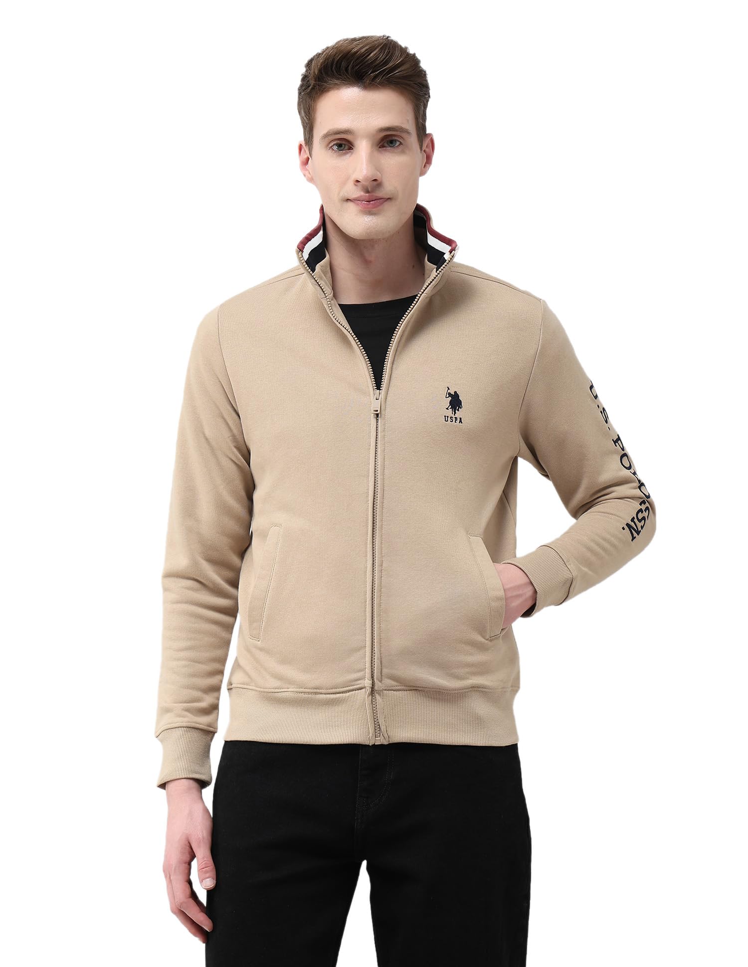 u.s. polo assn. U.s.Polo Association Men's Brand Embroidered Zipper Sweatshirt-picture-42