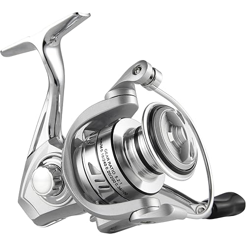HAUT TON Spinning Reel 8000/9000/10000/12000/14000,6+1BB Metal Surf Fishing Reels,4.8:1 Gear Ratio 55lbs Drag Heavy Long Casting Inshore Saltwater Monster Fish