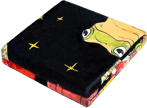 Miniatura 4 de Manta de rana de hongos, manta de franela de felpa para cama, sofá, silla, 50 x 40 pulgadas (6021)