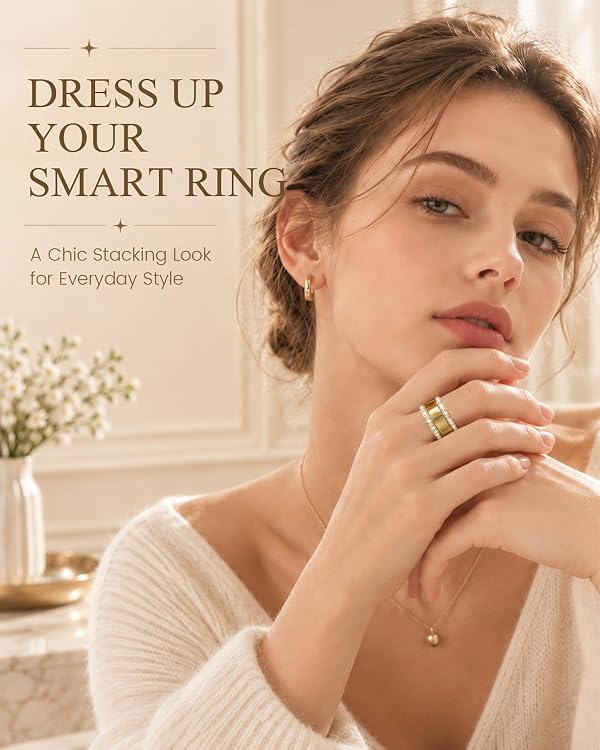 14K Gold Plated Smart Ring Jacket Compatible with Oura Ring Gen 4/Gen 3 by BandRain - Used condition - Image 2