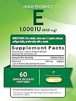 Vista 2 de Nature's Truth Cápsulas blandas de vitamina E 1000 UI 60 unidades Suplemento sin OMG y sin gluten