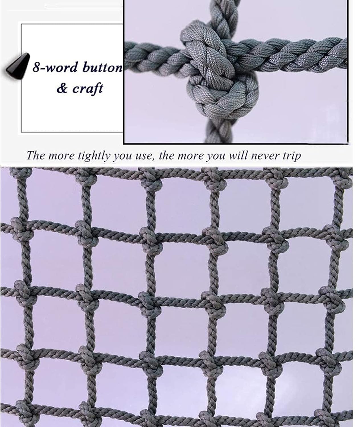 Heavy Duty Climbing Net for Kids, Pets & Adults - Large 4x5M Nylon Mesh Cargo Net for Indoor & Outdoor Playground, Durable Rope Net for Climbing Fun