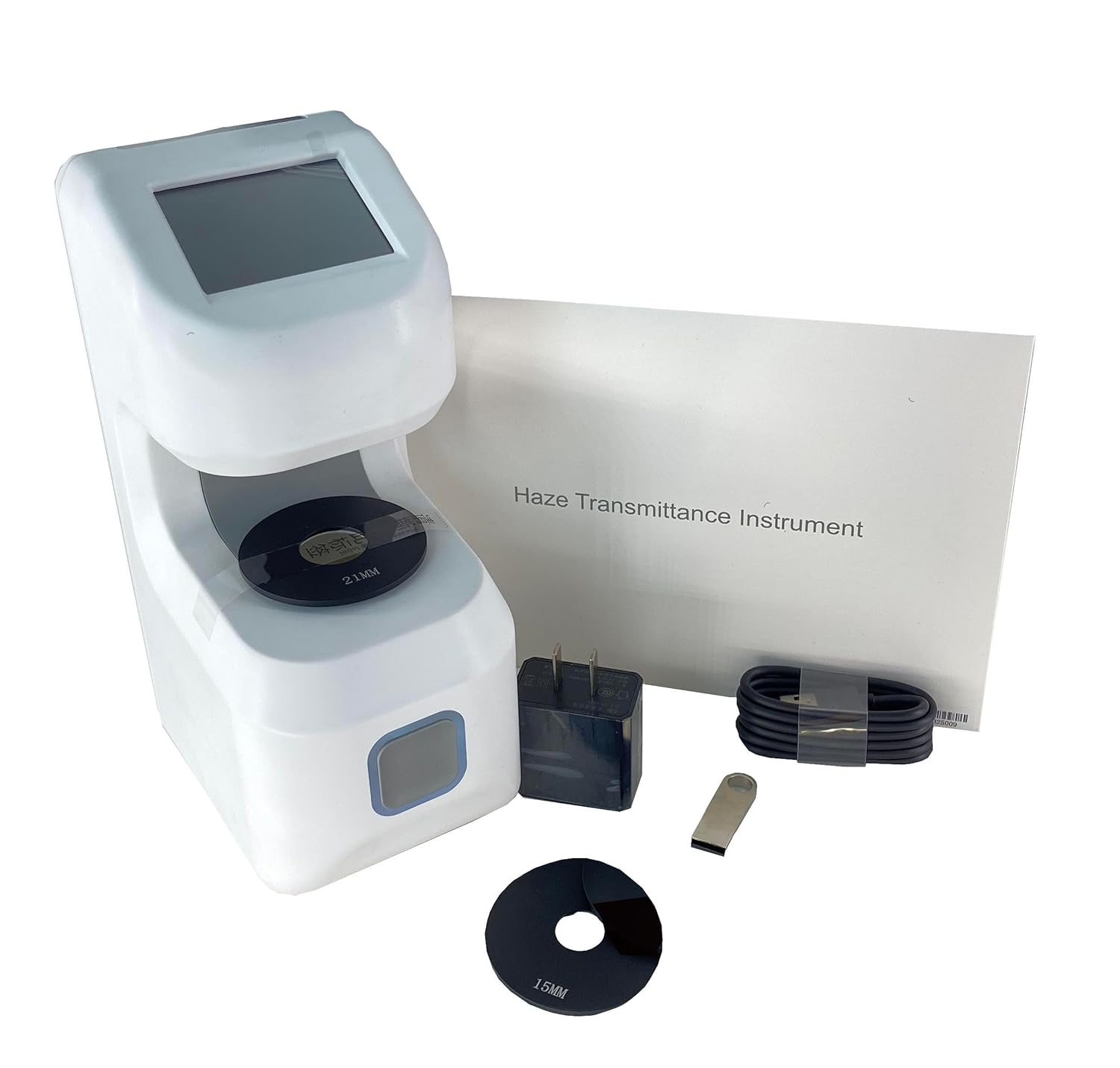 Two Apertures Haze Meter Handheld Hazemeter with Measurement Aperture 21mm, 15mm Resolution 0.01 Repeatability ≤0.05 Support Connecting Mobile Phone Applet Massive Data Storage