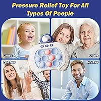 Vista 5 de Push Light-Up Pop It Fidget Toys for Kids,Pop It Game,Handheld Games for Kids and Adults,Stress Relief Game Machine,Puzzle Game Machine,Pop Fidget