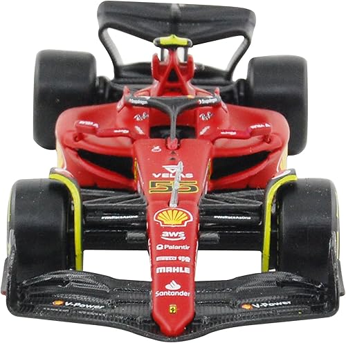 Miniatura 2 de Bburago Ferrarii F1-75#55 Sebastian Vettel 2022 1/43 Modelo de coche fundido a presión 36832
