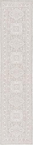 Miniatura 535 de Rugs.com Outdoor Aztec Collection Alfombra – 4 x 6 pies alfombra de tejido plano gris carbón perfecta para salas de estar, grandes comedores, planos