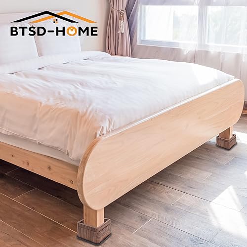 Miniatura 8 de BTSD-home Elevadores de cama ajustables, paquete de 8 elevadores de cama de 2,4 o 6 pulgadas, adecuados para sofá, mesas, escritorio y sofá