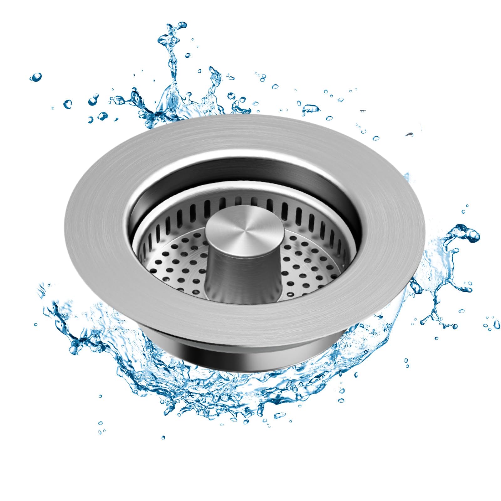 Bouchon évier et filtre combo universel pour évacuation de 75mm à 87mm